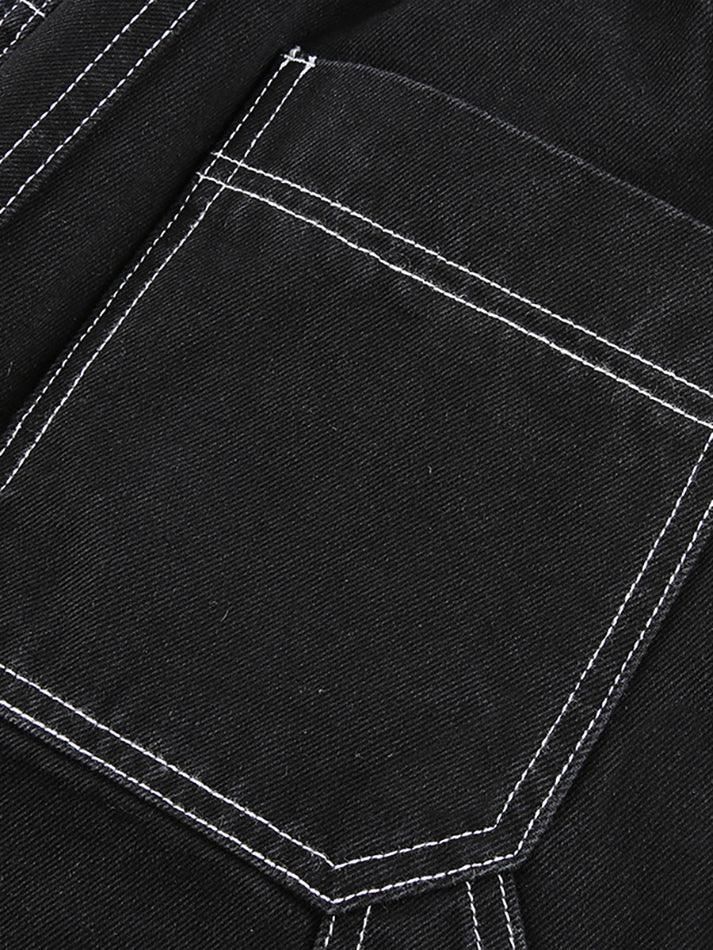 High waisted straight cargo jeans sold by Streetwear Society product image thumbnail 13