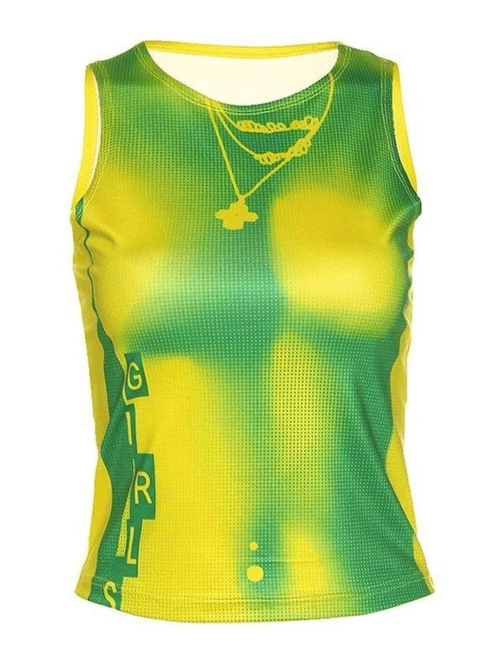 Ombre Pixel Print Crop Tank Top sold by Streetwear Society product image thumbnail 3