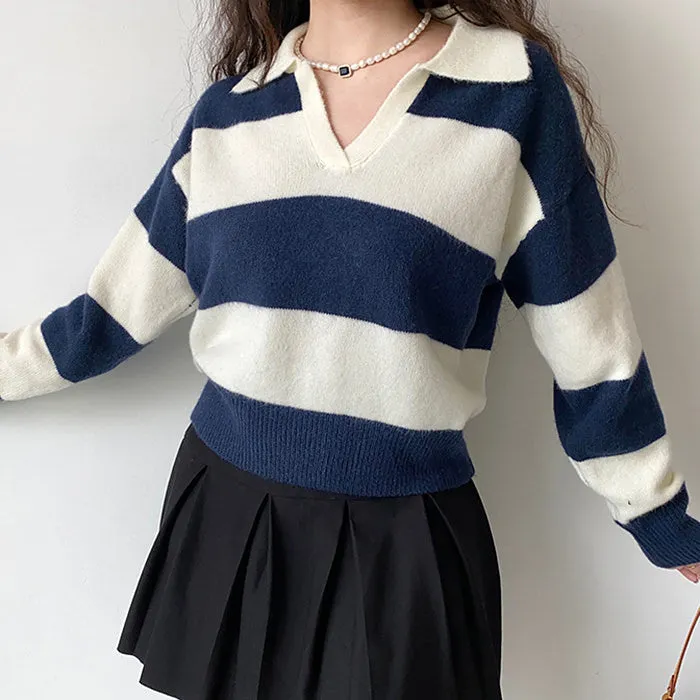 Old Money Striped Pullover sold by Streetwear Society product image thumbnail 3