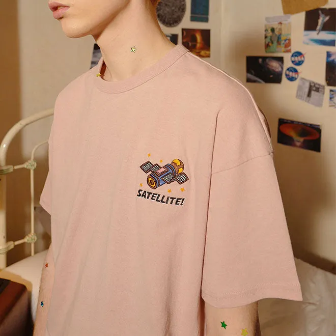 Satellite Embroidered T-Shirt sold by Streetwear Society product image thumbnail 3