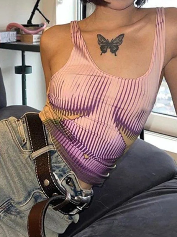 Abstract Line Printed Tank Top sold by Streetwear Society product image thumbnail 2