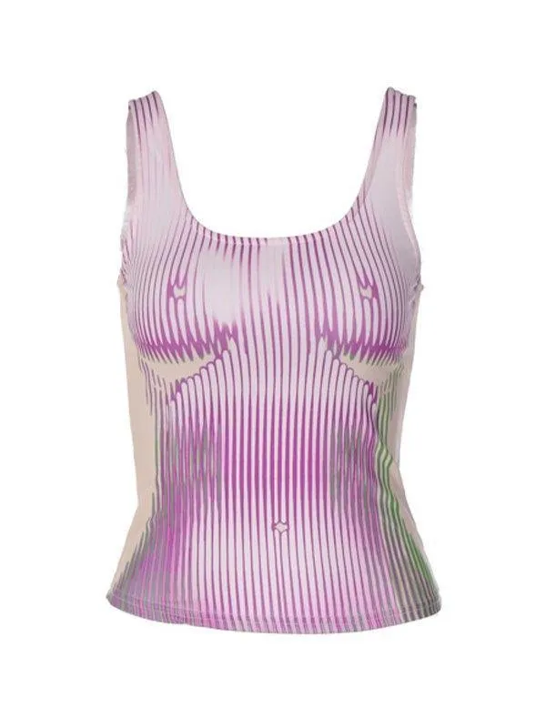 Abstract Line Printed Tank Top sold by Streetwear Society product image thumbnail 4