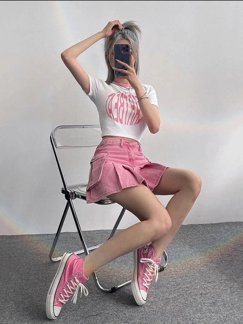 Barbie Pleated Cargo Mini Skirt sold by Streetwear Society product image thumbnail 3