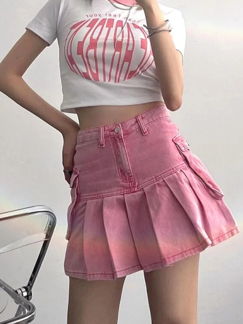 Barbie Pleated Cargo Mini Skirt sold by Streetwear Society product image thumbnail 2