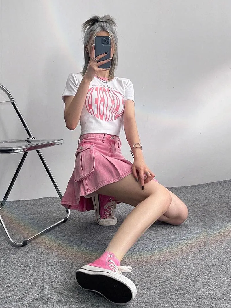 Barbie Pleated Cargo Mini Skirt sold by Streetwear Society product image thumbnail 4