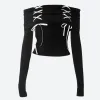 Fairy Grunge Off Shoulder Lace Up Top sold by Streetwear Society