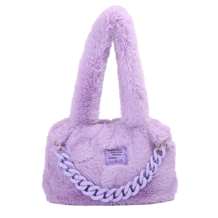 Fluffy Chain Shoulder Bag sold by Streetwear Society