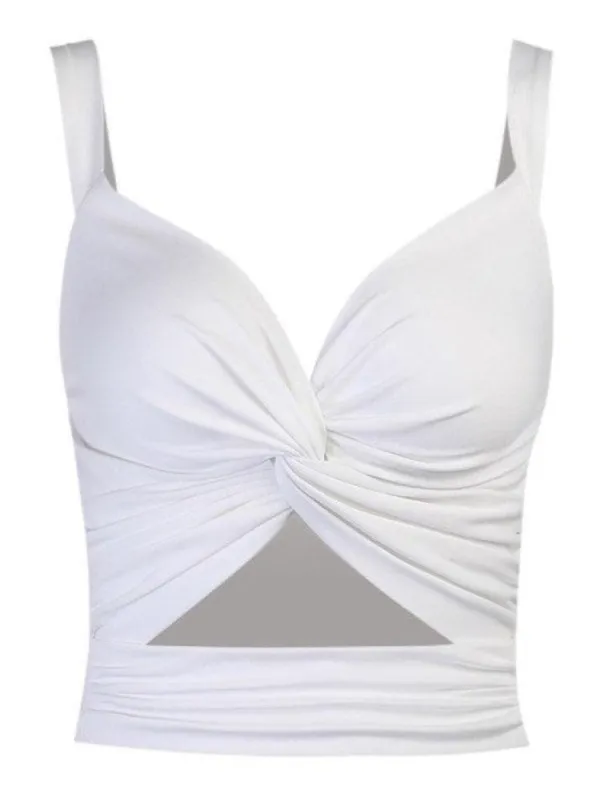 Twisted Cutout Crop Tank Top sold by Streetwear Society