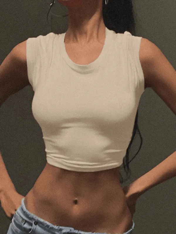 Tie Strap Backless Cropped Tank Top sold by Streetwear Society