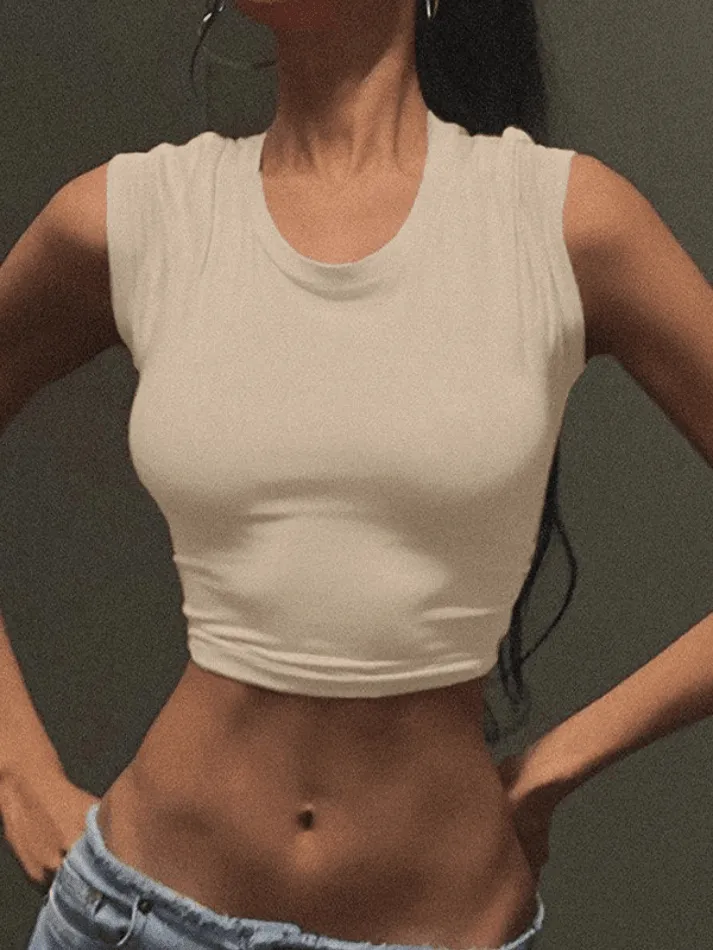 Tie Strap Backless Cropped Tank Top sold by Streetwear Society