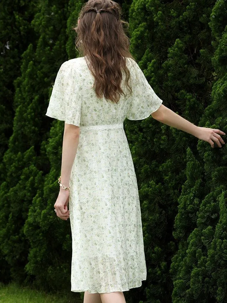 Cottagecore Floral Midi Dress sold by Streetwear Society product image thumbnail 4