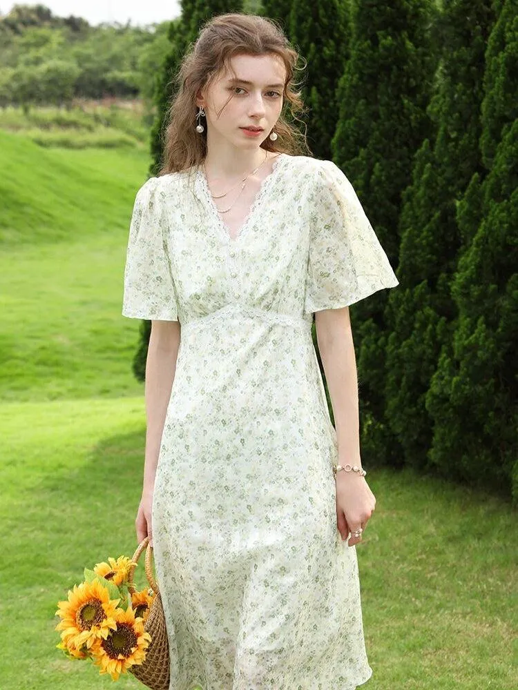 Cottagecore Floral Midi Dress sold by Streetwear Society product image thumbnail 2