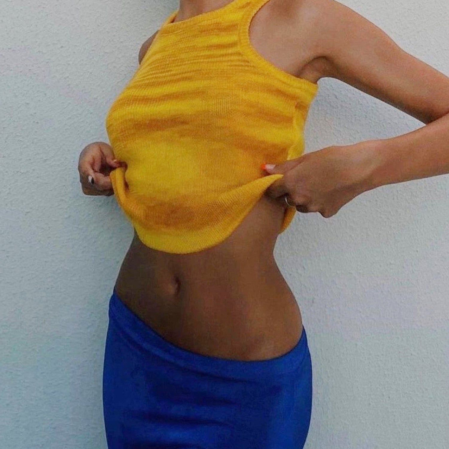 Rainbow Knitted Tank Top sold by Streetwear Society product image thumbnail 23