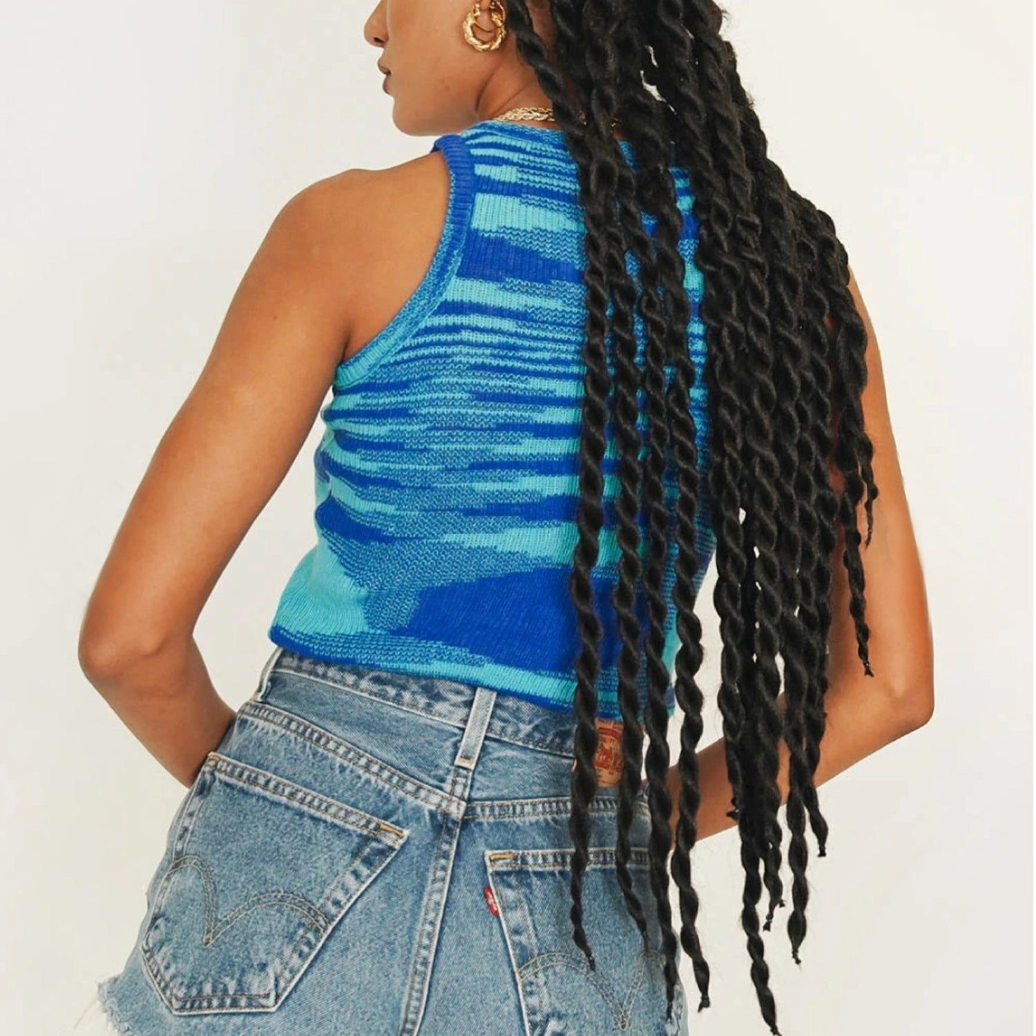 Rainbow Knitted Tank Top sold by Streetwear Society product image thumbnail 14