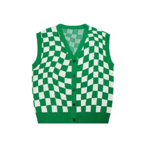 Sleeveless plaid cardigan sold by Streetwear Society