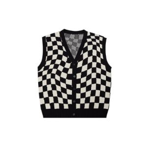 Sleeveless plaid cardigan sold by Streetwear Society