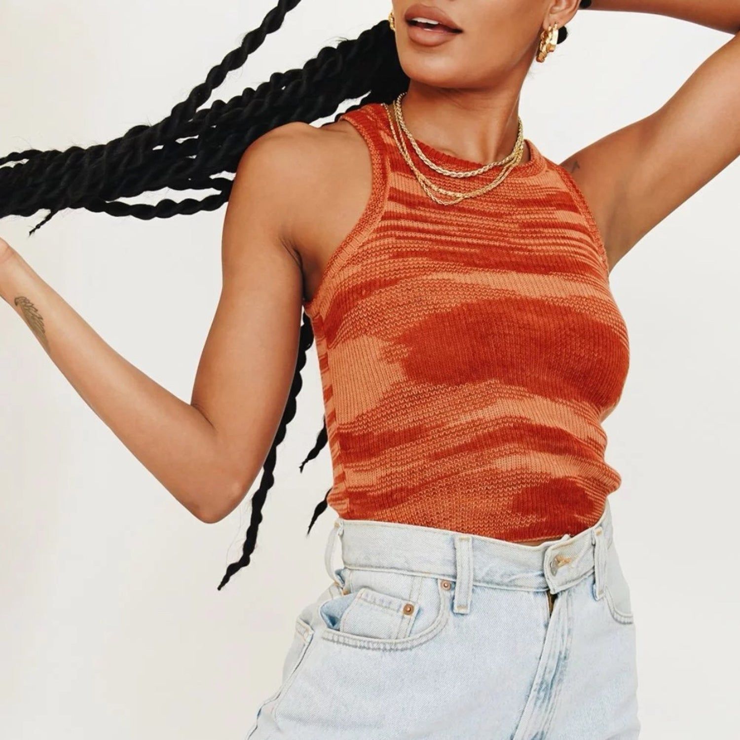 Rainbow Knitted Tank Top sold by Streetwear Society product image thumbnail 19