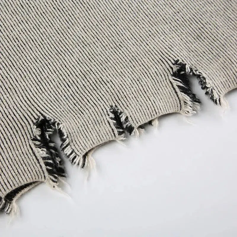 Y2K Grunge Long Sleeve Distressed Top sold by Streetwear Society product image thumbnail 5