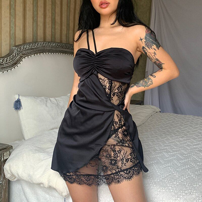 Lace Sexy Mini Dress sold by Streetwear Society