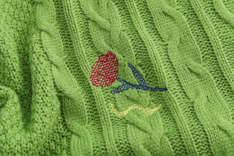 'Petals' Embroidered Knit Sweater sold by Streetwear Society product image thumbnail 5