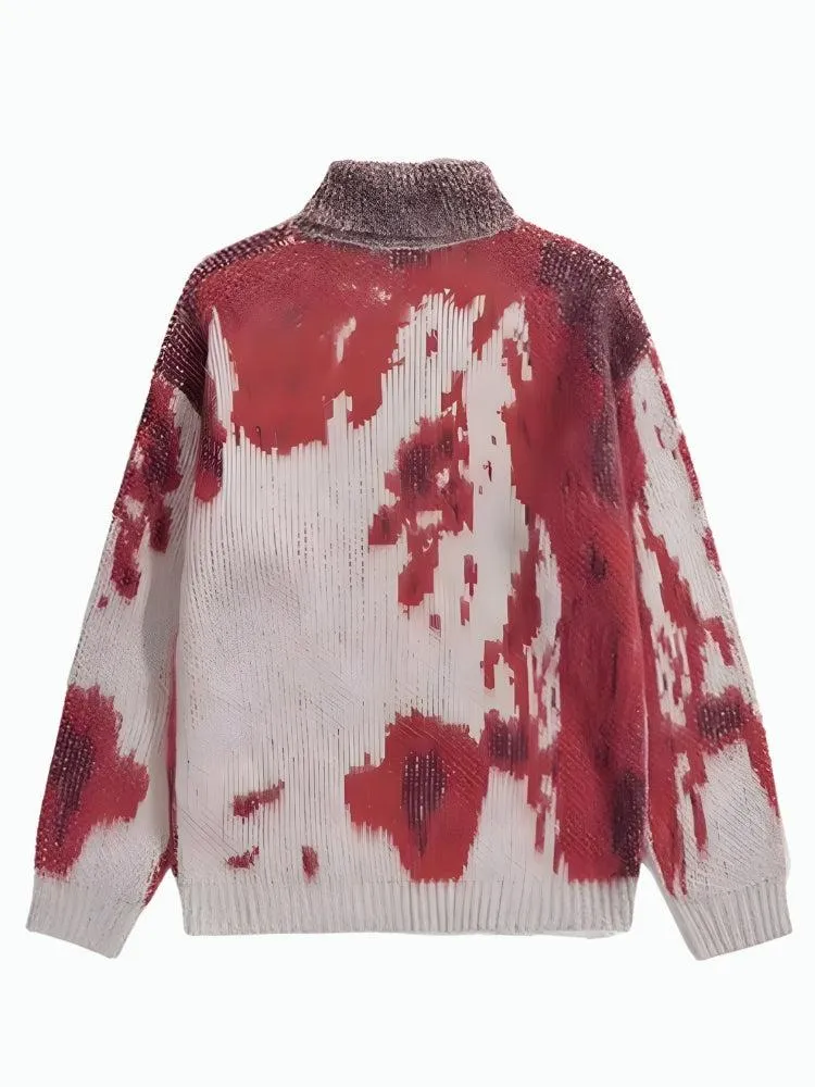 Tie Dye Turtle Neck Knitted Sweater sold by Streetwear Society