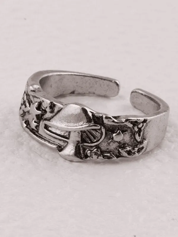 Vintage mushroom star relief ring sold by Streetwear Society