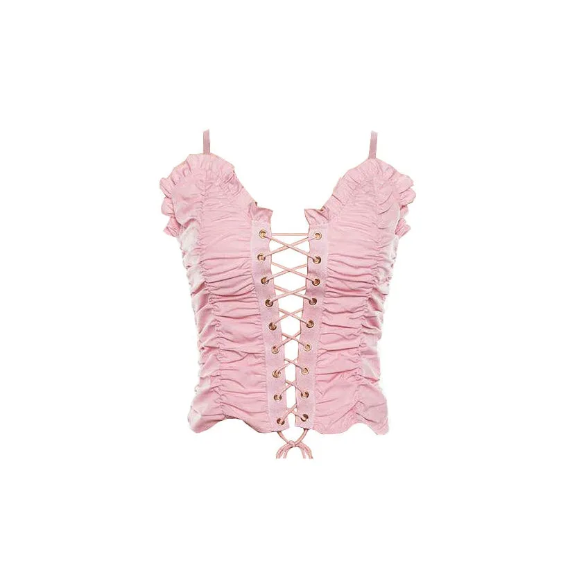 Princess Lace Up Top sold by Streetwear Society