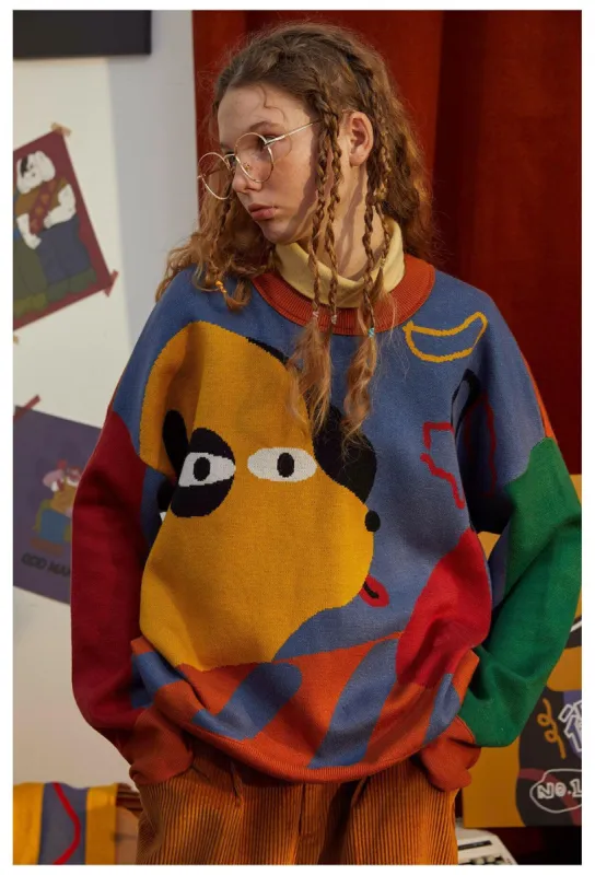 Weirdcore Dog Sweater sold by Streetwear Society
