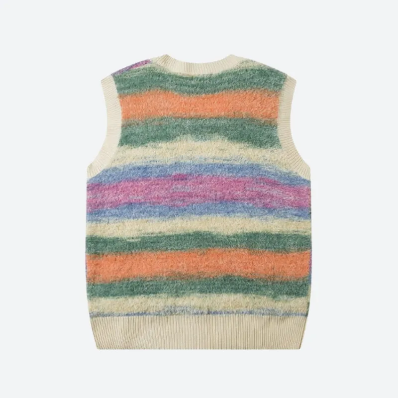 Vintage Multicolored Yarn Plush Sweater Vest sold by Streetwear Society