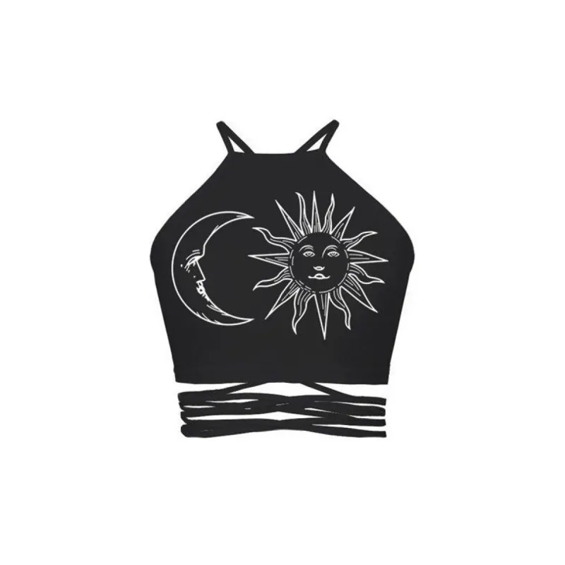 Sun & Moon Crop Top sold by Streetwear Society
