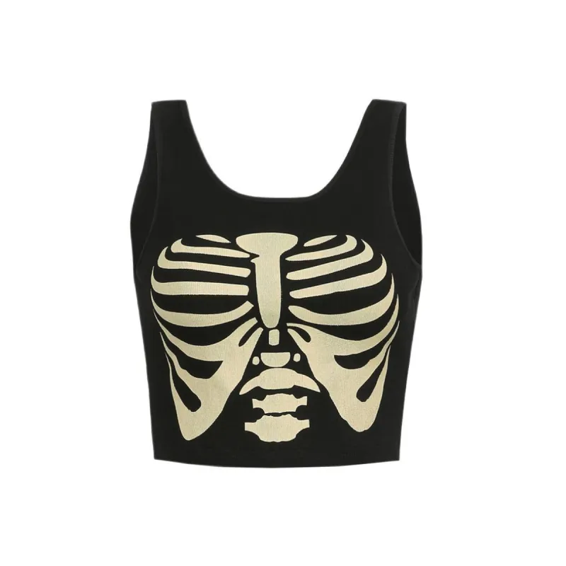Skeleton Print Tank Top sold by Streetwear Society