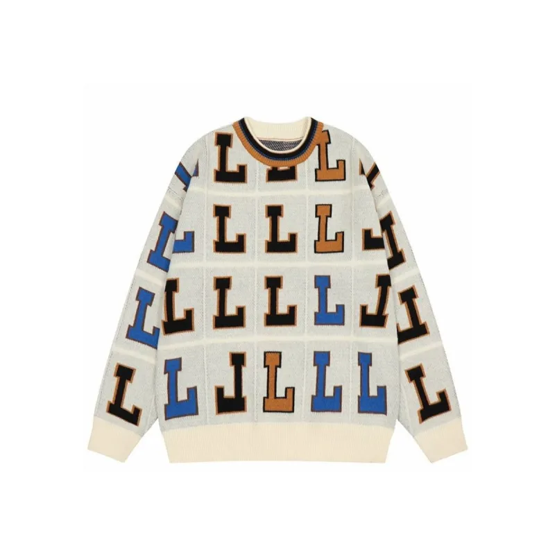 'Big L' Knit Cotton Sweater sold by Streetwear Society
