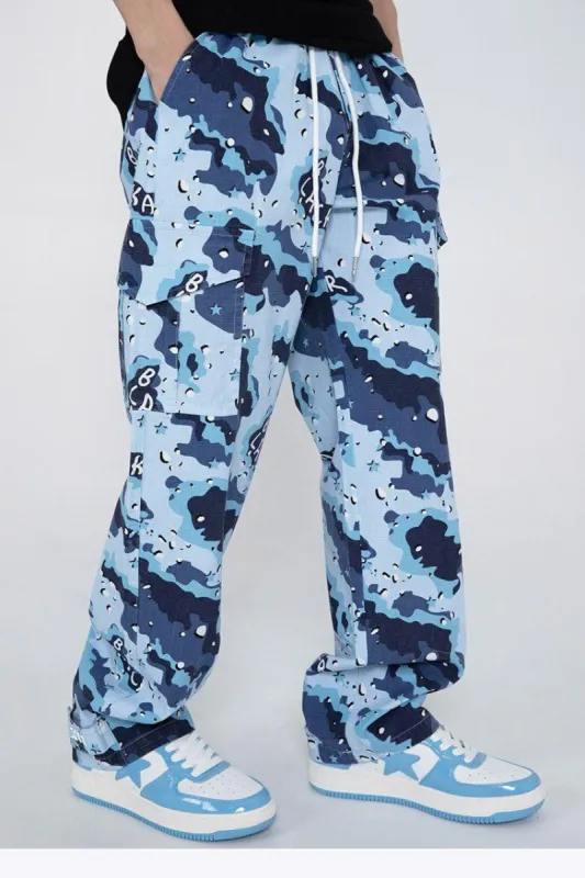 Cargo Pants - Blue Camo sold by Streetwear Society