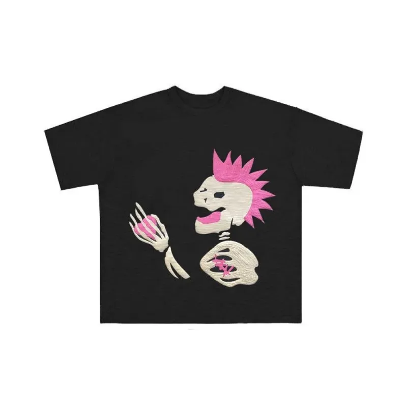 'Punk Monk' Foam Print Cotton T-Shirt sold by Streetwear Society