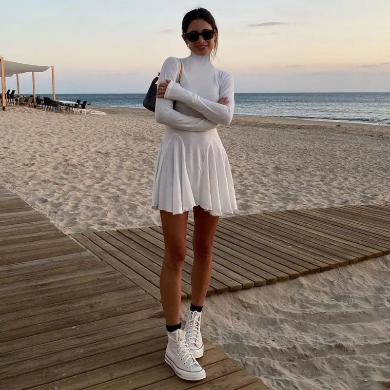 Full Sleeve Turtleneck A-Line Dress sold by Streetwear Society