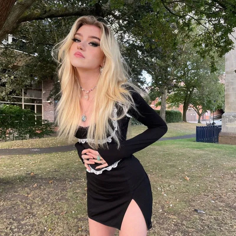 Lace Knitted Dress sold by Streetwear Society