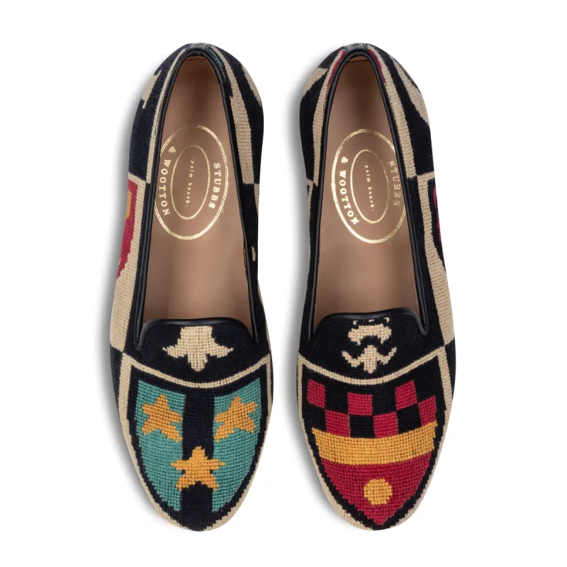 Crest Color Needlepoint Slipper (Men) sold by Stubbs & Wootton