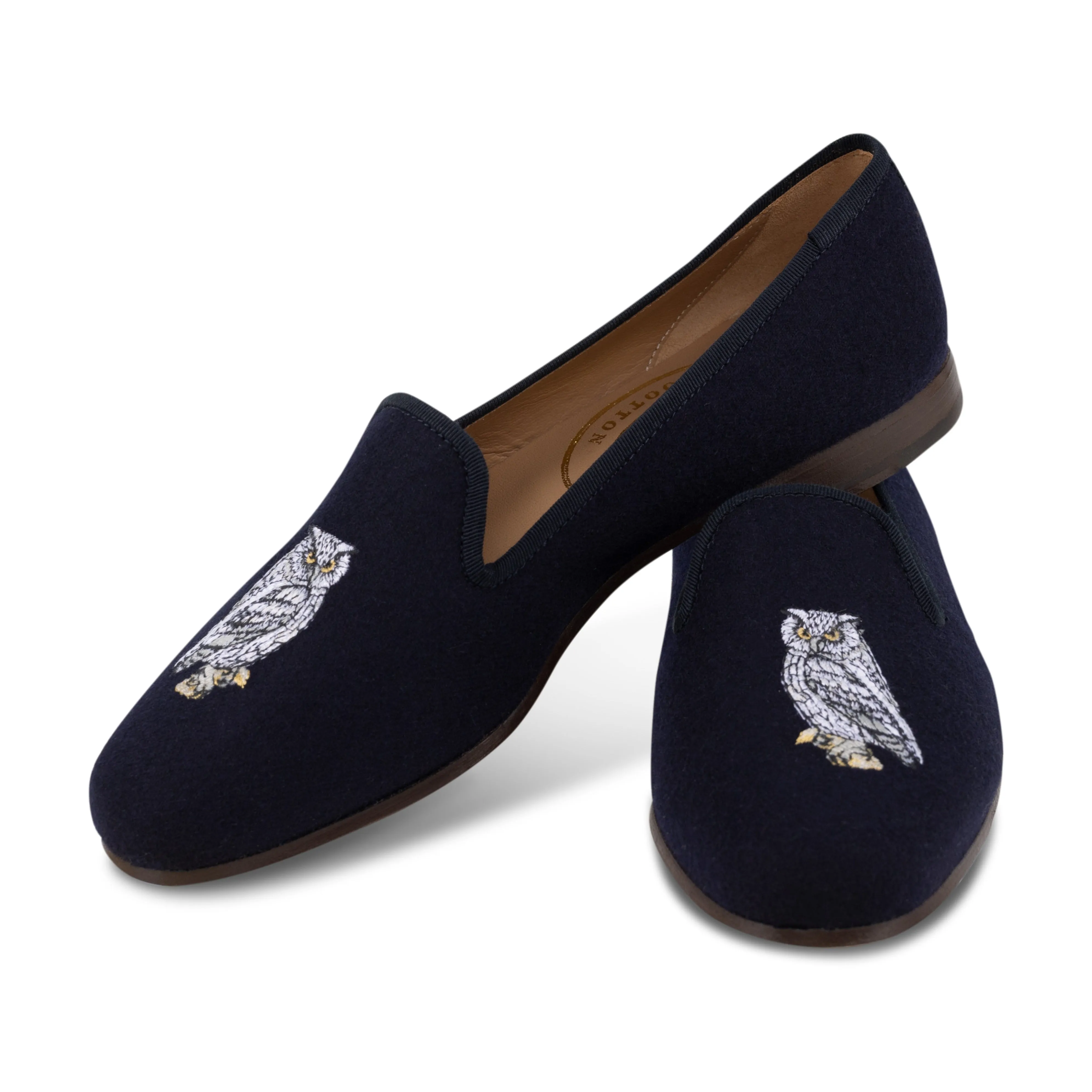 Snowy Owl Navy Flannel Slipper (Women) sold by Stubbs & Wootton product image thumbnail 2
