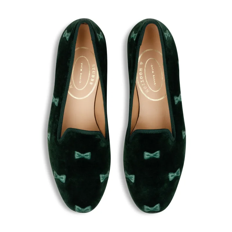 Bowtie Hunter Velvet Slipper (Women) sold by Stubbs & Wootton