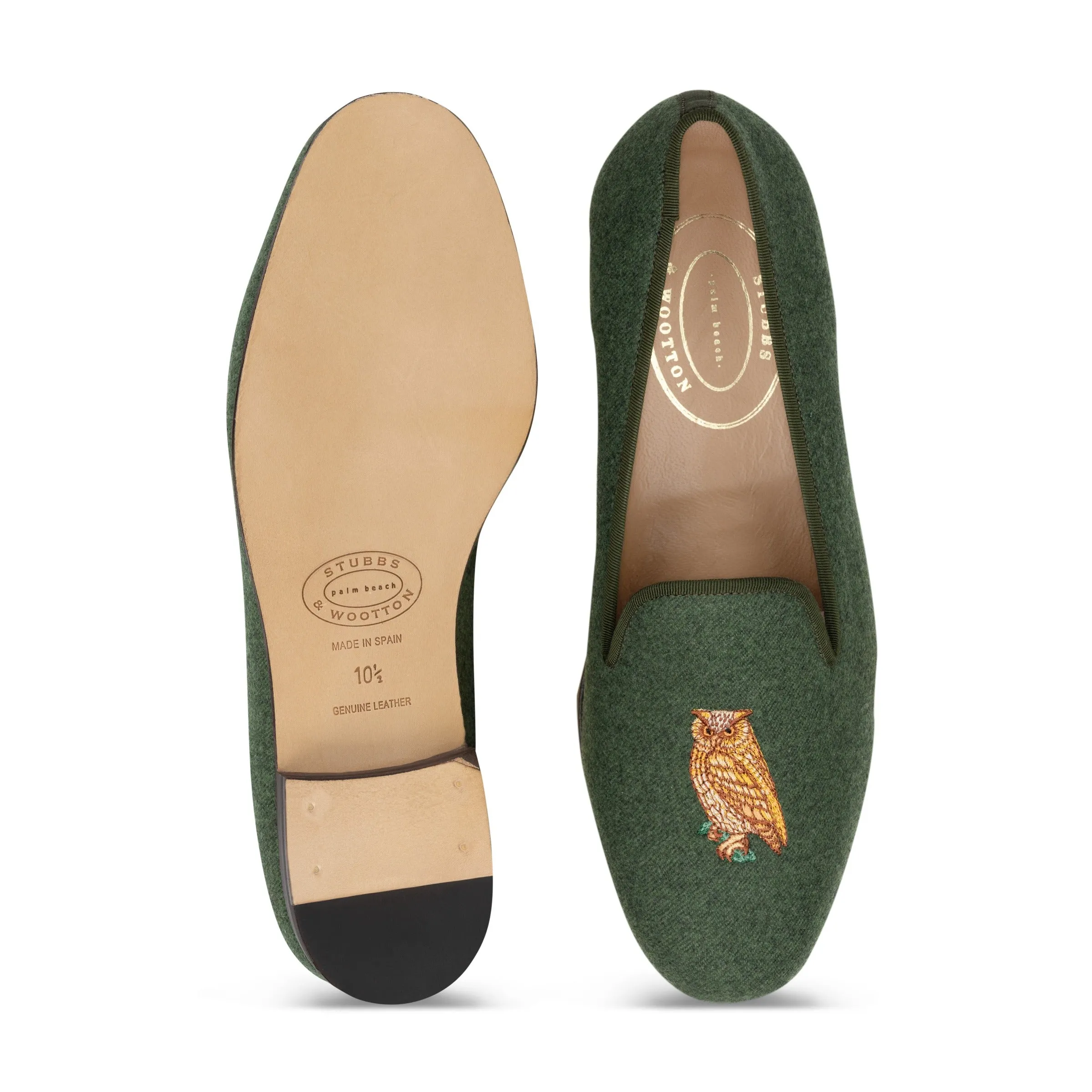 Owl Loden Flannel Slipper (Men) sold by Stubbs & Wootton product image thumbnail 4