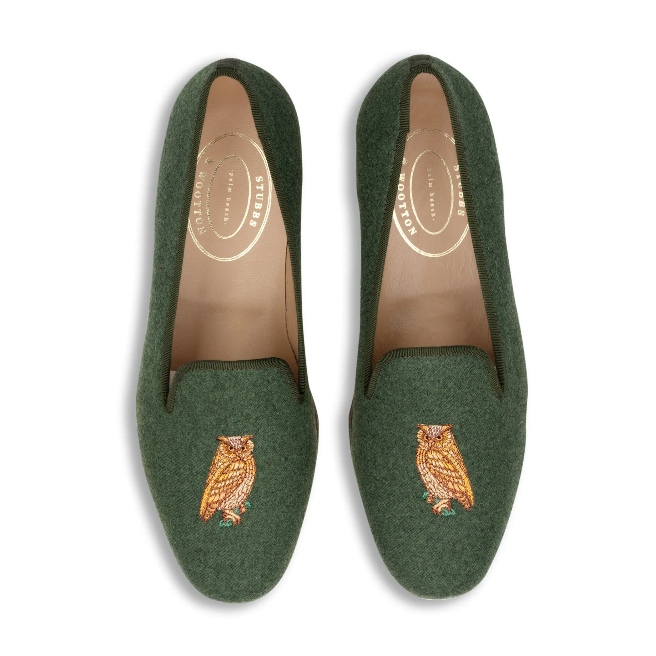 Owl Loden Flannel Slipper (Men) sold by Stubbs & Wootton