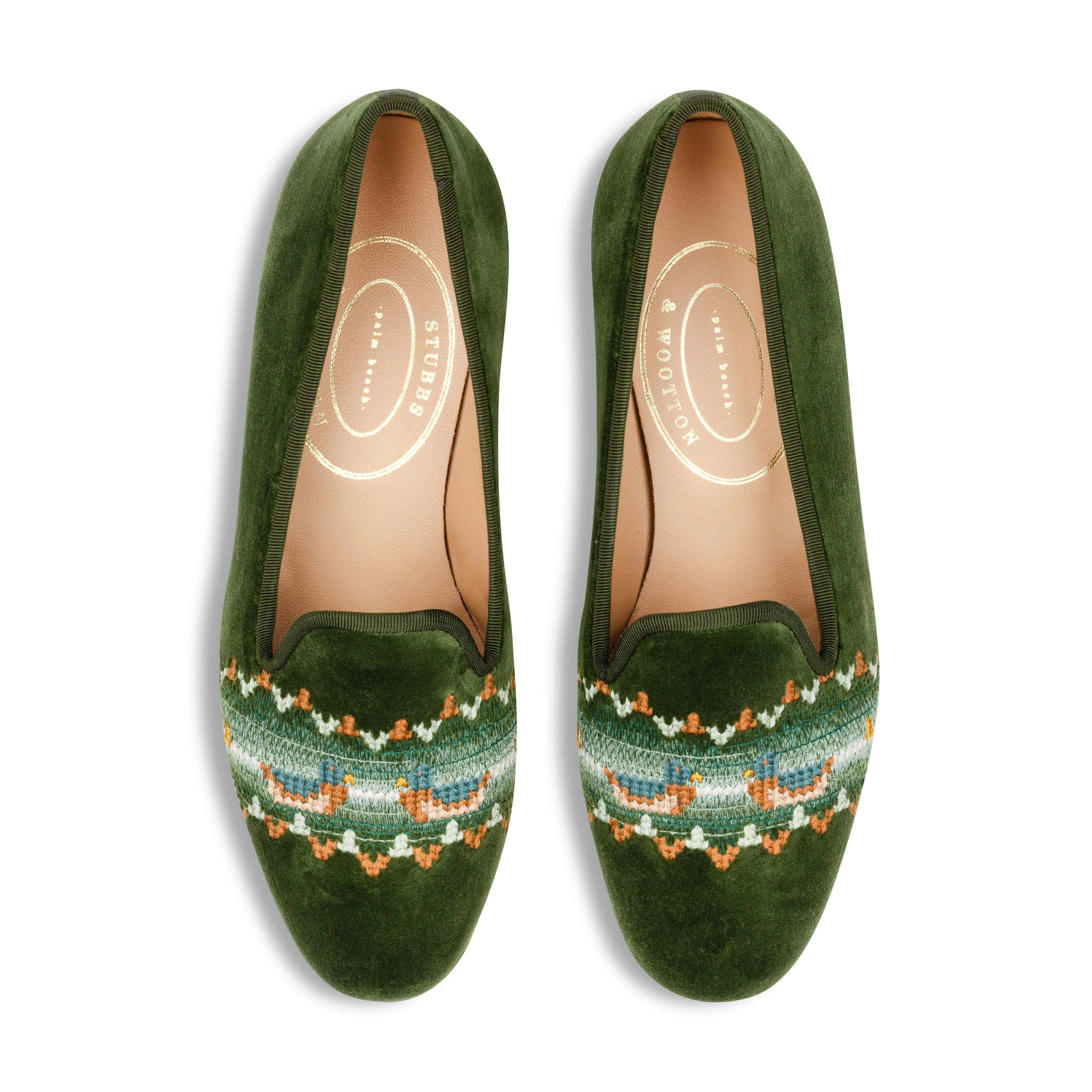 Fair Isle Forest Velvet Slipper (Women) sold by Stubbs & Wootton