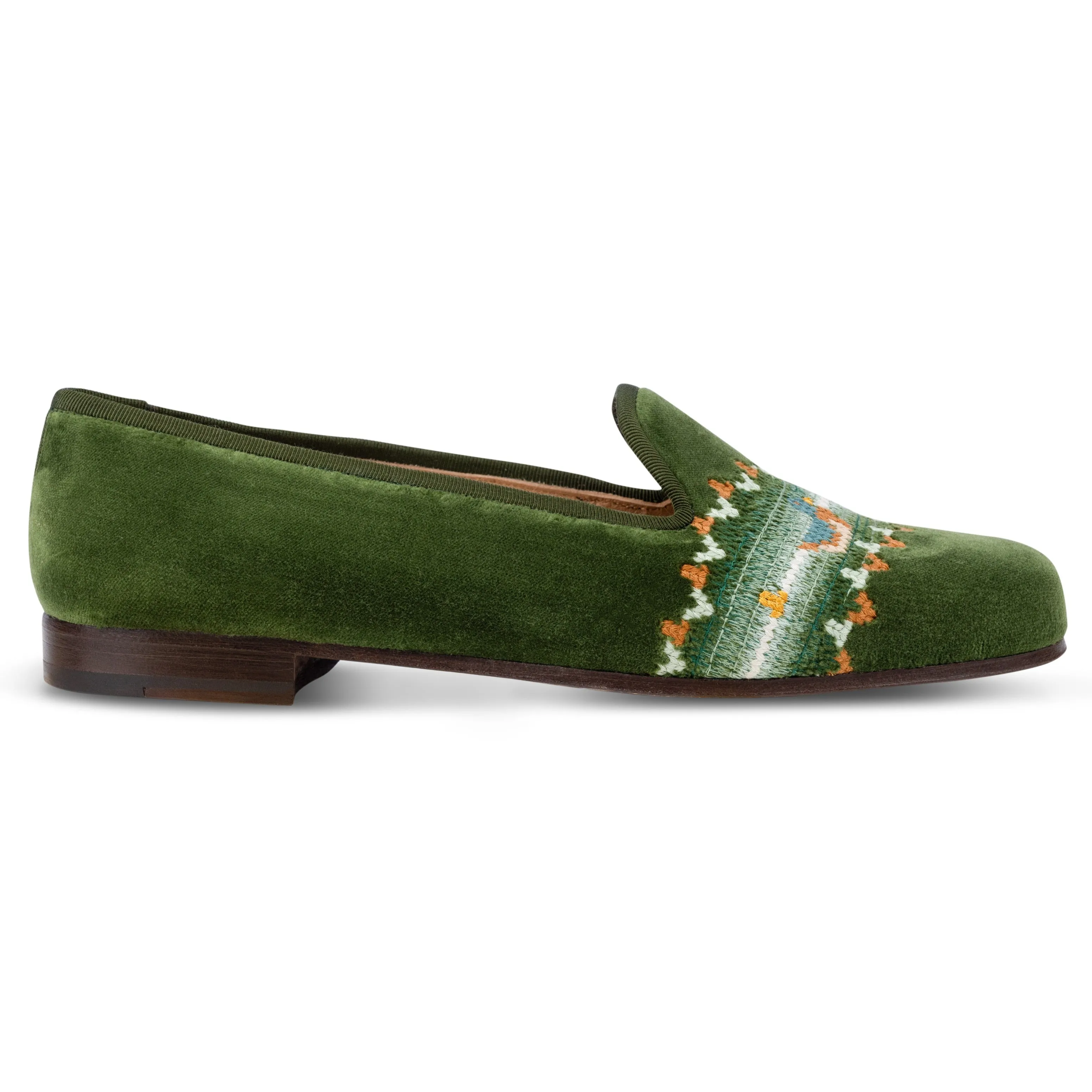 Fair Isle Forest Velvet Slipper (Women) sold by Stubbs & Wootton product image thumbnail 5