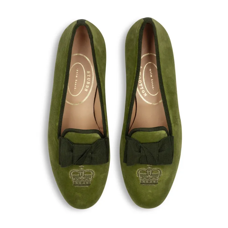 Accoutrement Sage Velvet Slipper (Women) sold by Stubbs & Wootton