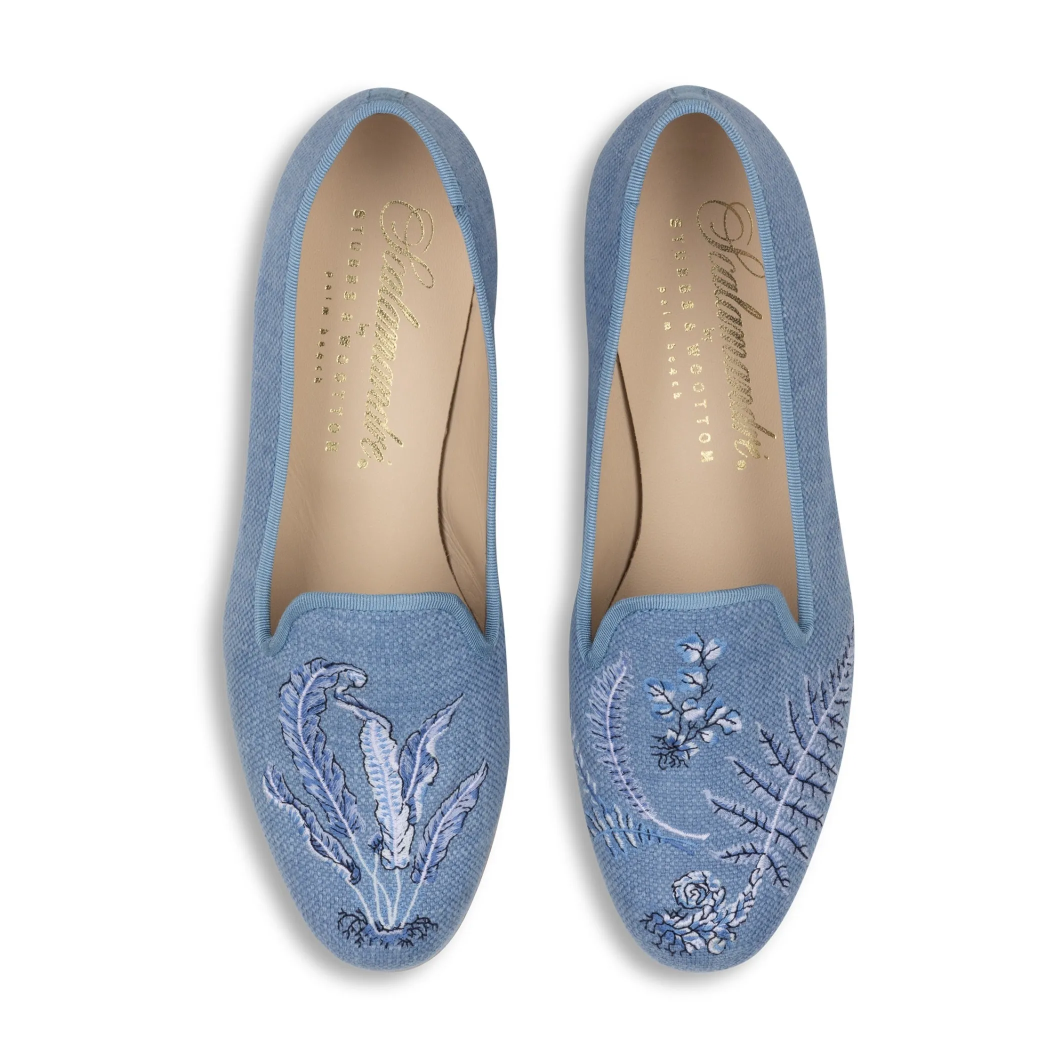 Ferns Azure Linen Slipper (Women) sold by Stubbs & Wootton