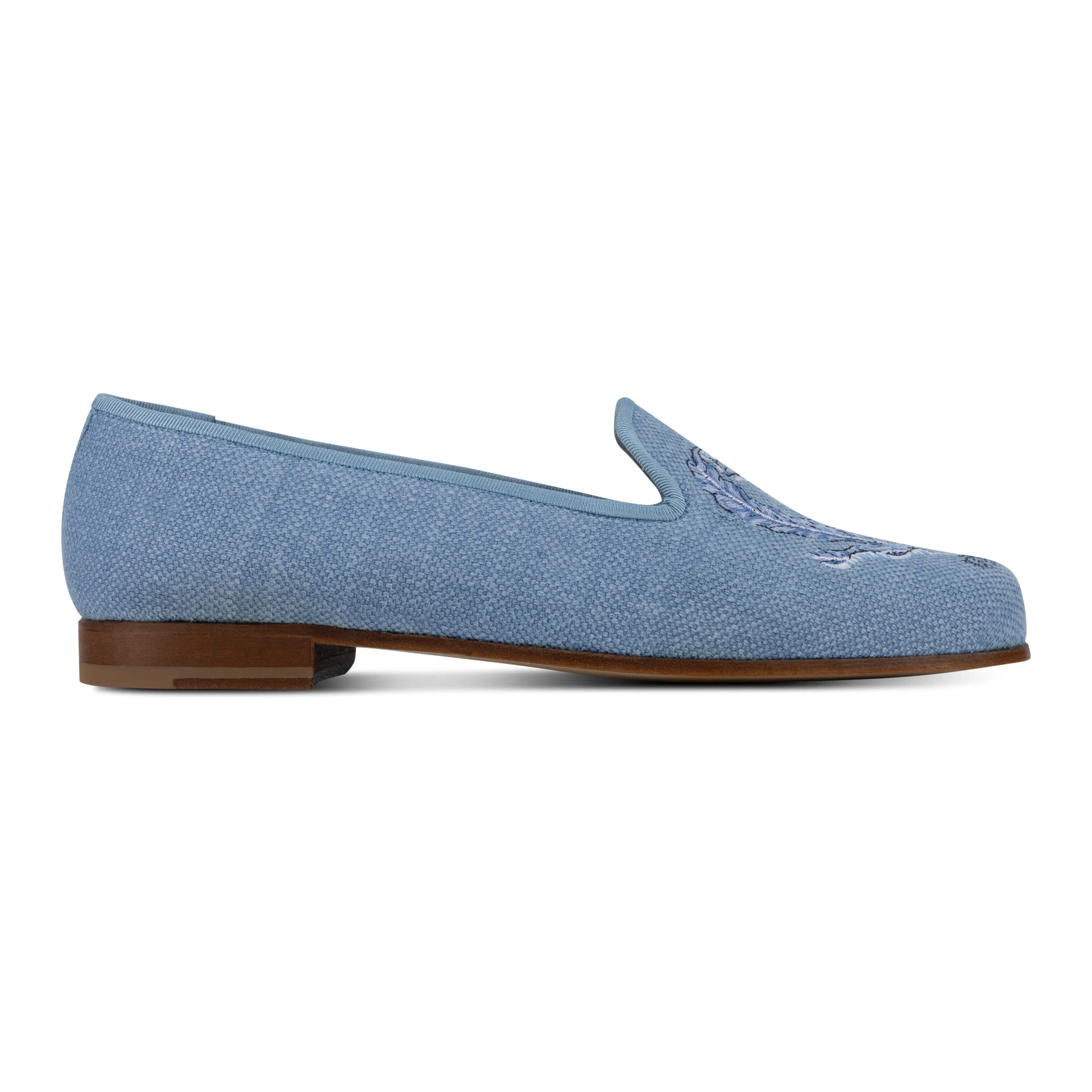 Ferns Azure Linen Slipper (Women) sold by Stubbs & Wootton product image thumbnail 5