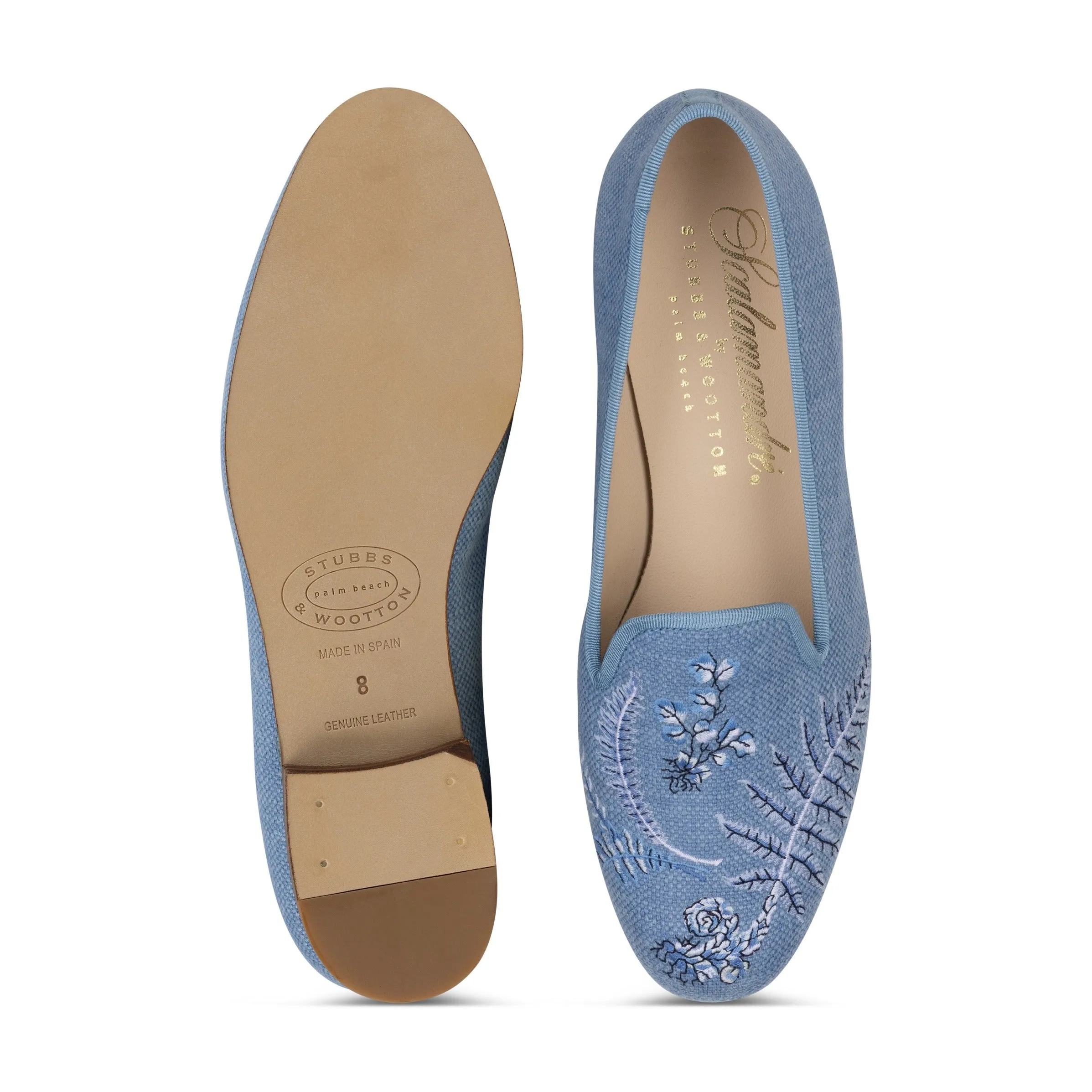 Ferns Azure Linen Slipper (Women) sold by Stubbs & Wootton product image thumbnail 4