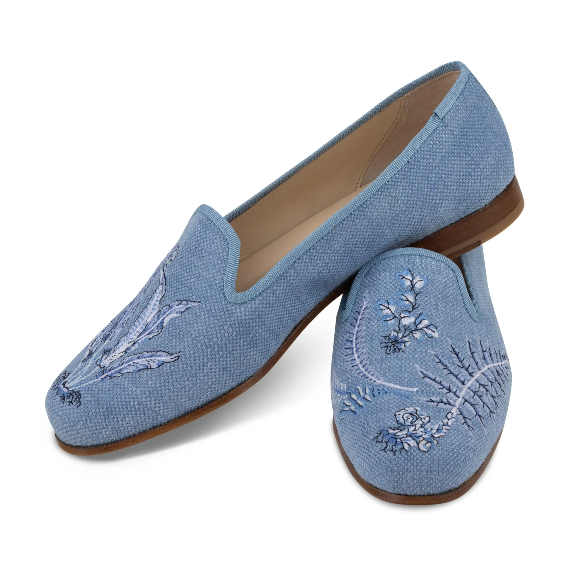 Ferns Azure Linen Slipper (Women) sold by Stubbs & Wootton product image thumbnail 2