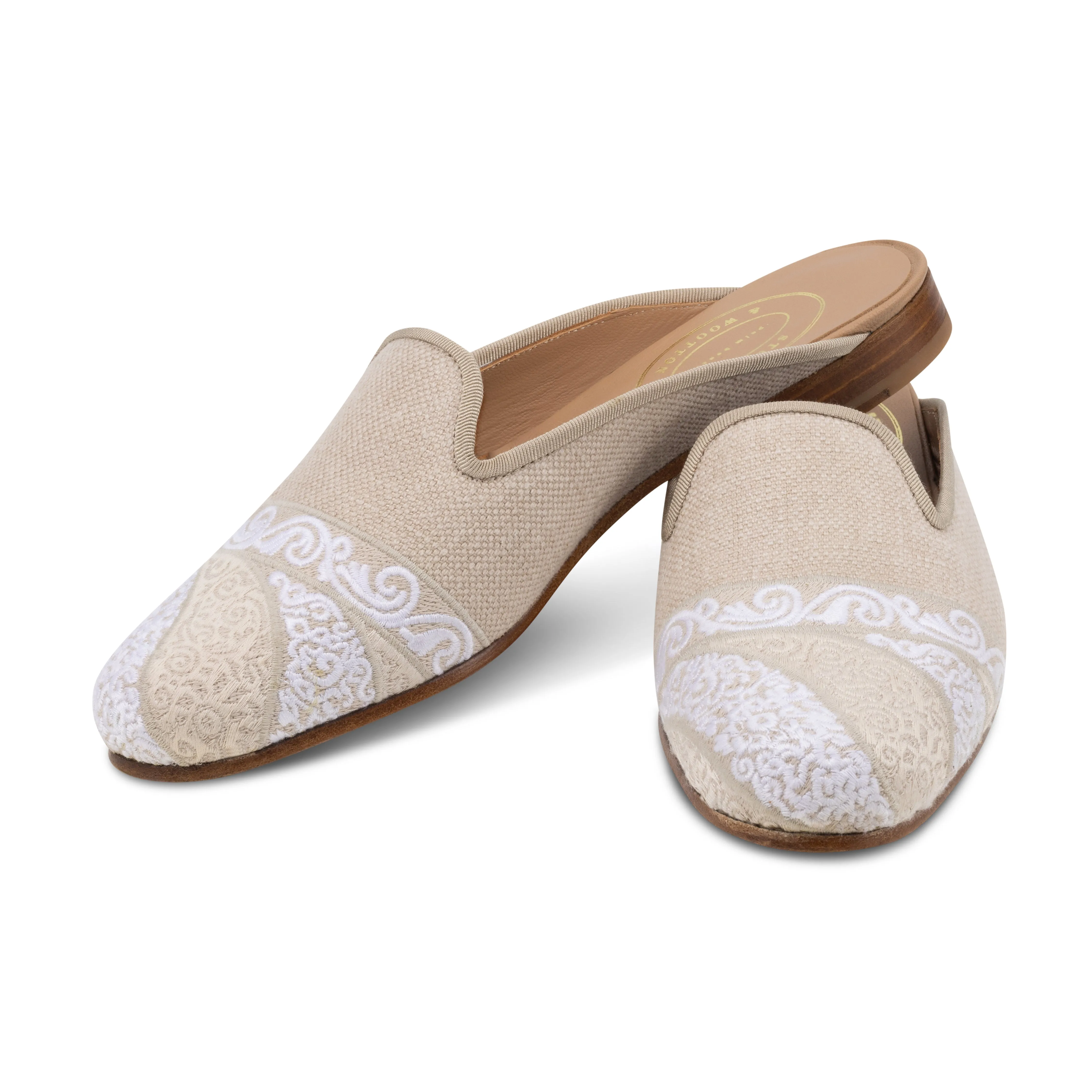 Paisley Fawn Linen Mule (Women) sold by Stubbs & Wootton product image thumbnail 2