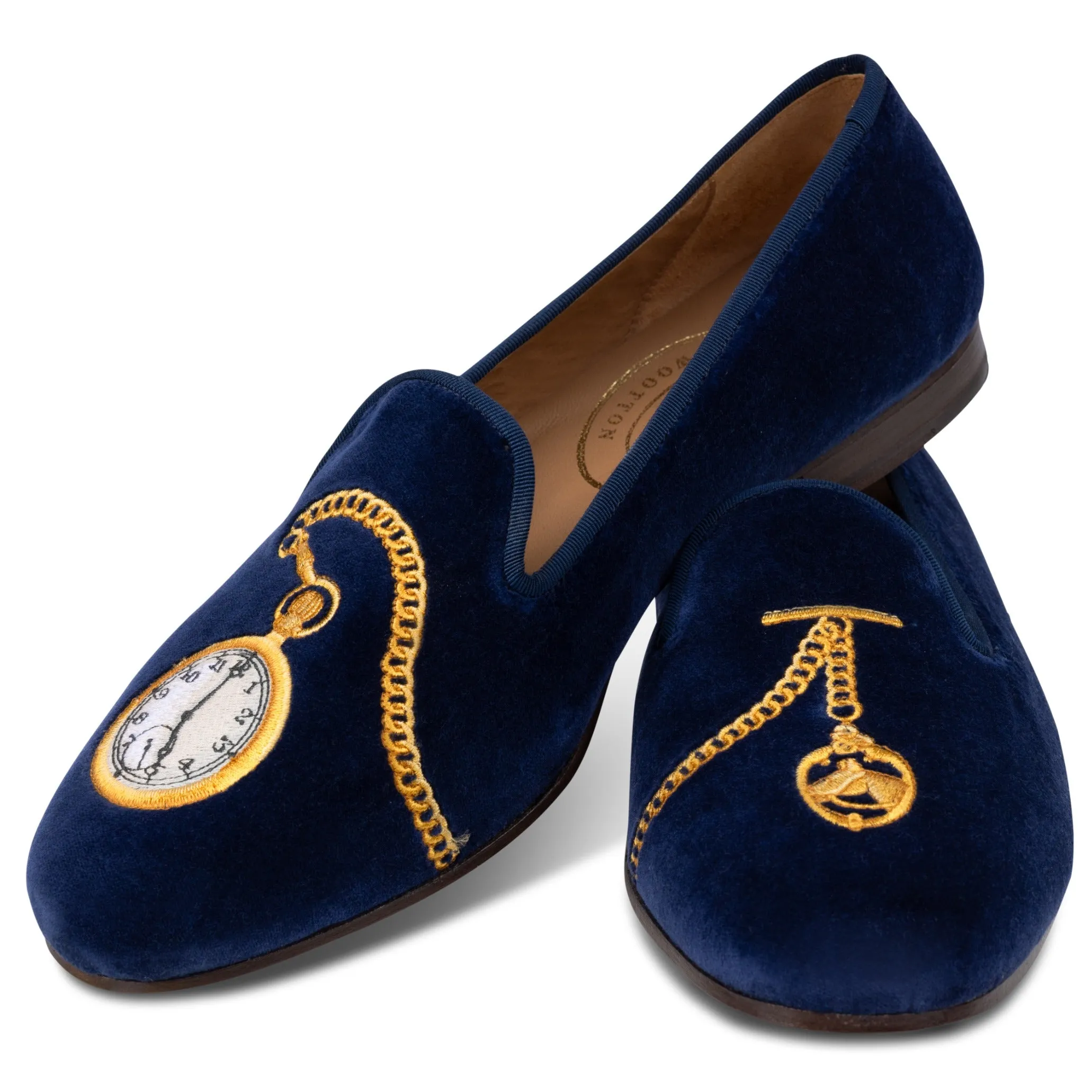 Five O' Clock Somewhere Indigo Velvet Slipper (Men) sold by Stubbs & Wootton product image thumbnail 2